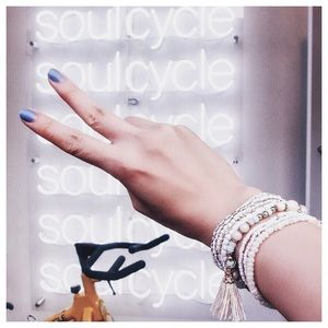 COPY - Multi Layer White Tassel Charm Beaded Brac…